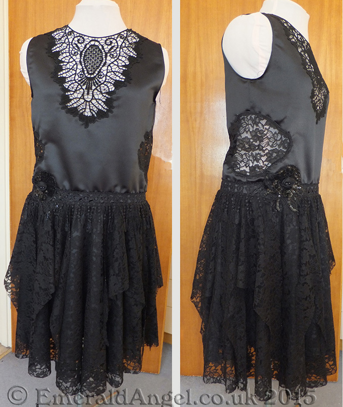 1920s custom flapper dress, gothic style