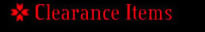 Clearance Items on Sale