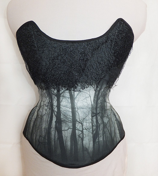 gothic forest witch corset, custom size