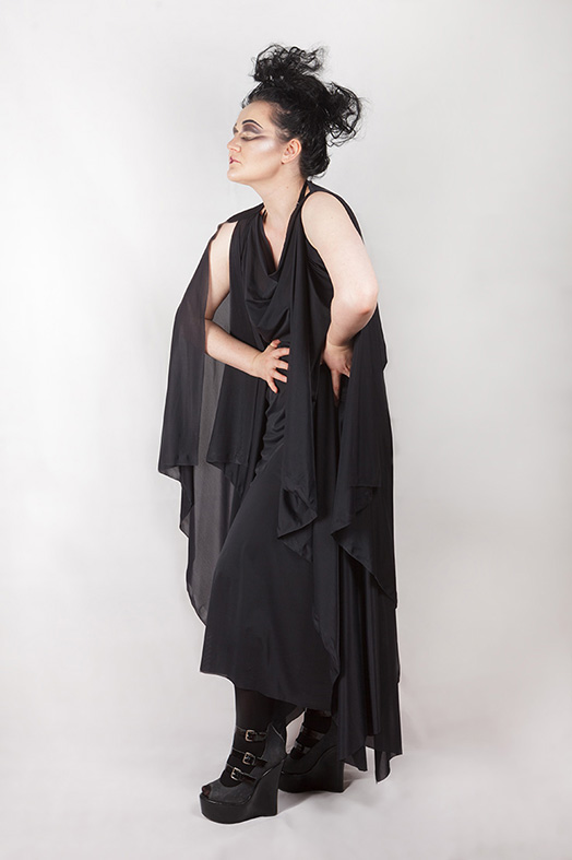 witching hour sheer drape dress, gothic, ritual