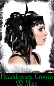 gothic flapper burlesque feather sequin swarovski headdresses