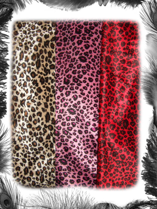 faux fur leopard print tie