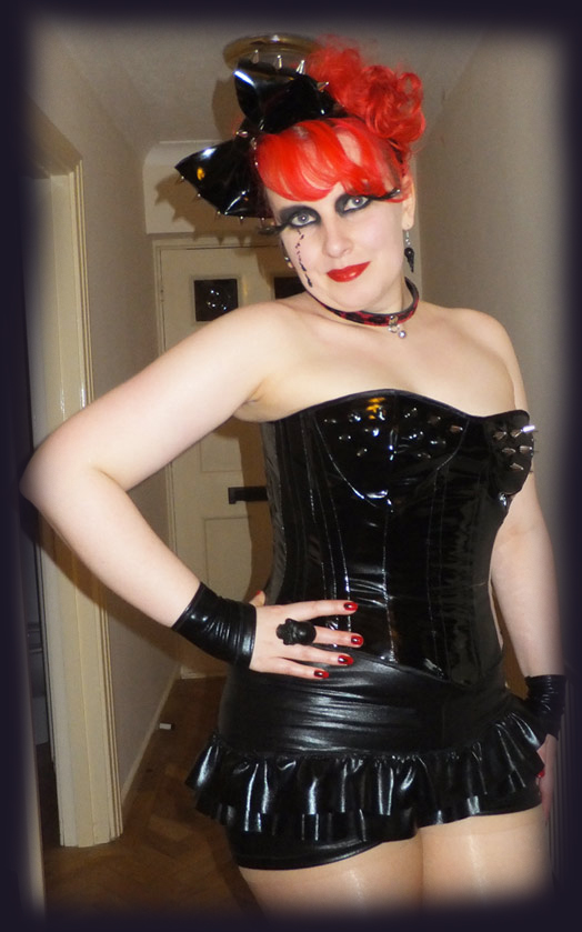 pvc and spikes corset, gothic