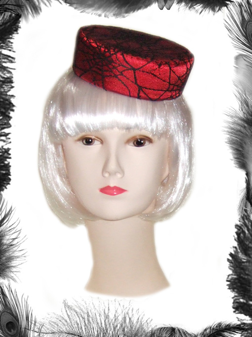spider web lace pill box hat, gothic, psychobilly, burlesque