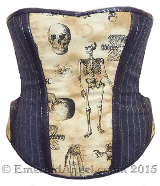 custom tweed skeleton gothic corset