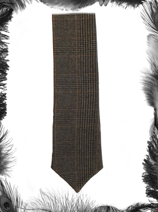 brown tweed tie