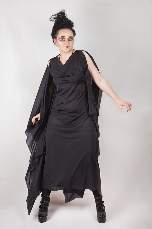 witching hour sheer drape dress, gothic, ritual