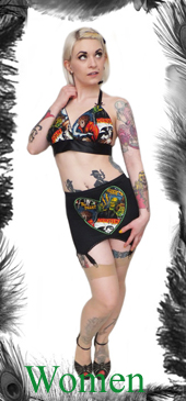 womens rockabilly, retro, glam rock clothing