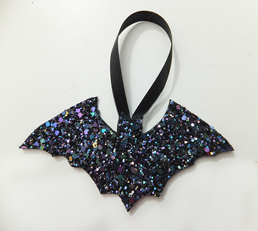 gothic glitter bat christmas decoration