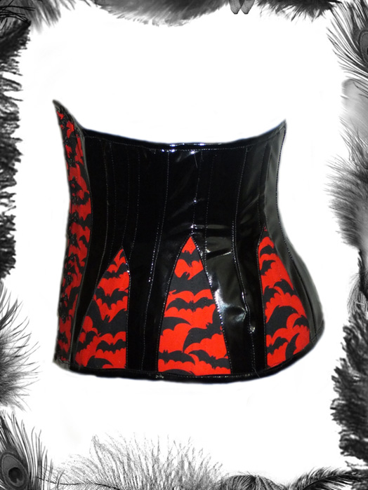 Bats Pvc Underbust Corset