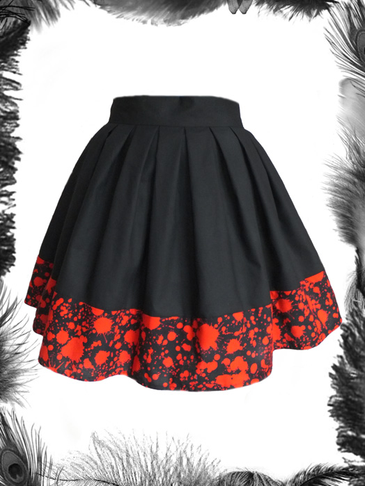 blood spatter skater skirt, halloween, gothic, horror