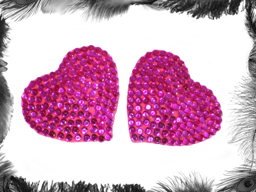 pink rhinestone burlesque pasties