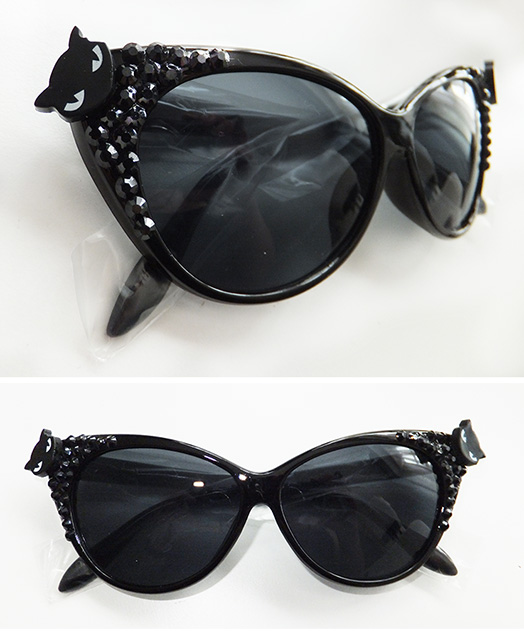 Cats And Rhinestones Sun Glasses By Emerald Angel 