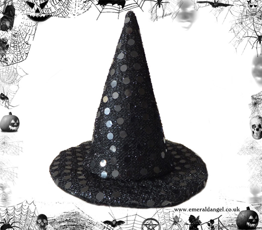 Sequins Pet Witch Hat, Halloween Sequins Pet Witch Hat, Halloween