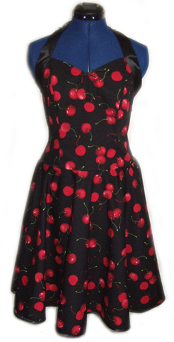 cherries rockabilly dress