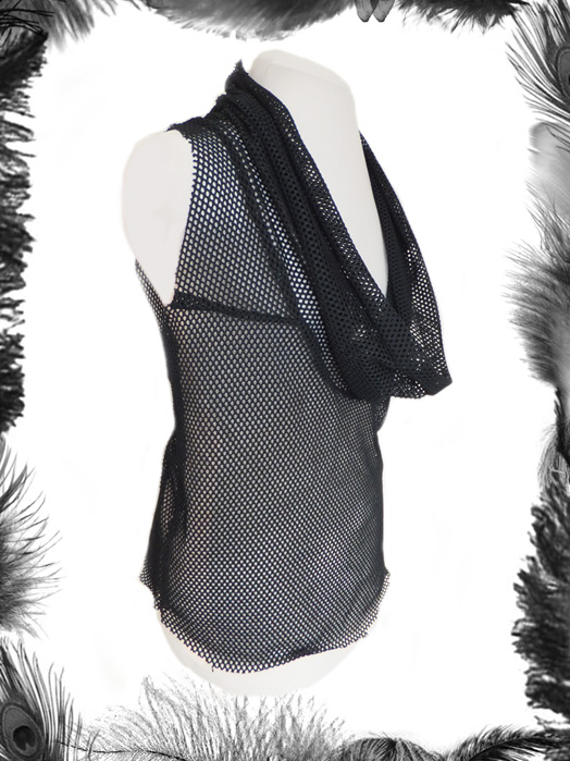 cyber goth unisex mesh clubbing top