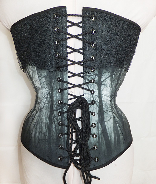 gothic forest witch corset, custom size