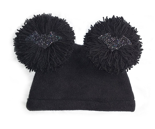 gothic winter bats and pom pom hat