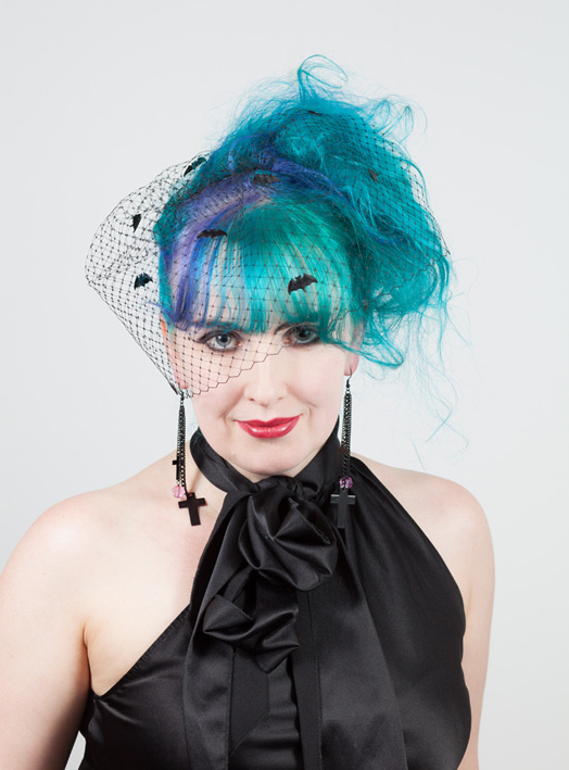 gothic bats veil fascinator