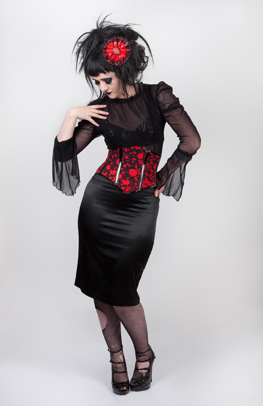 blood spatter gothic corset, halloween horror corset