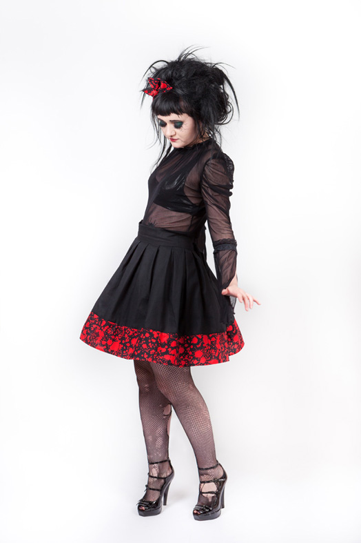 blood spatter skater skirt, halloween, gothic, horror