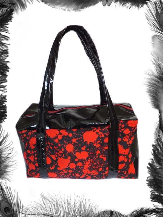 horror gothic blood spatter handbag