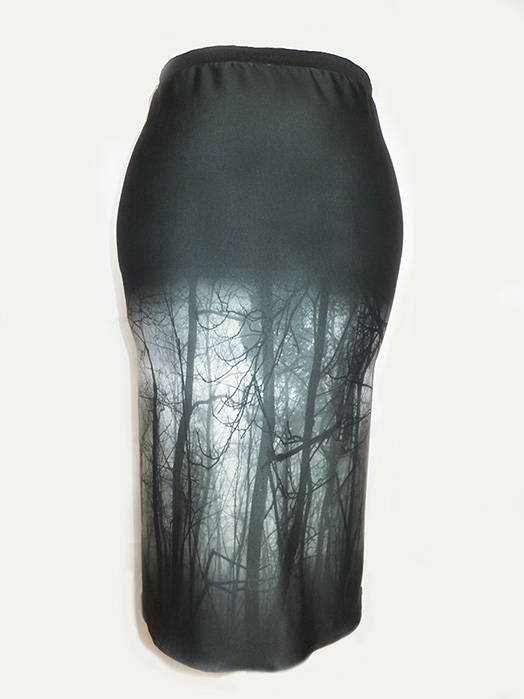 gothic forest pencil skirt, stretch