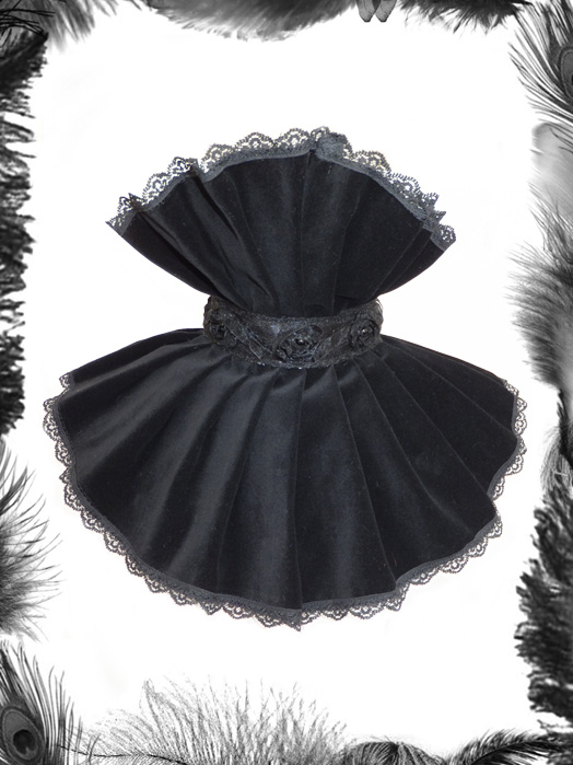 gothic velvet lace neck ruff collar