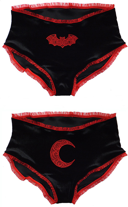 gothic witch velvet panties