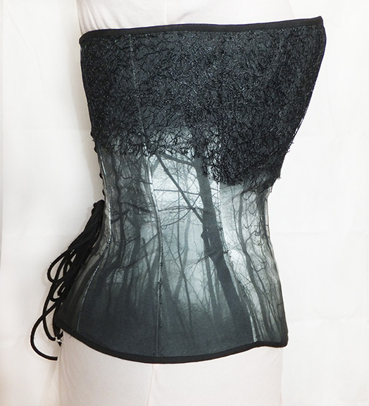 gothic forest witch corset, custom size