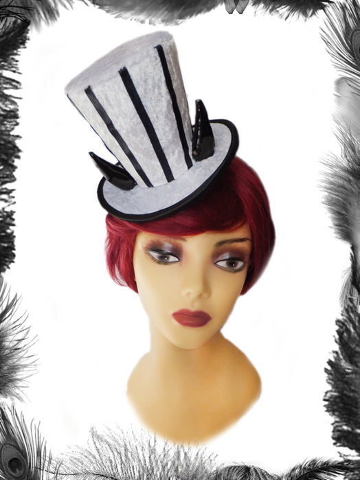 Horns Mini Top Hat, Gothic, Circus Horns Mini Top Hat, Gothic, Circus