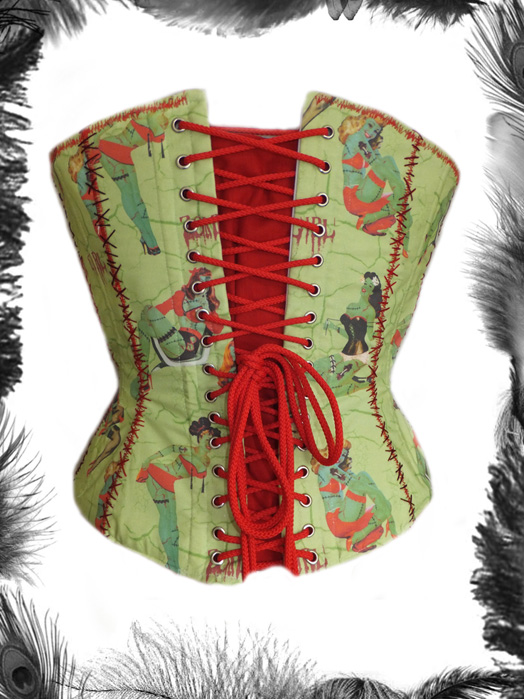 Horror Zombie Pin up halloween corset