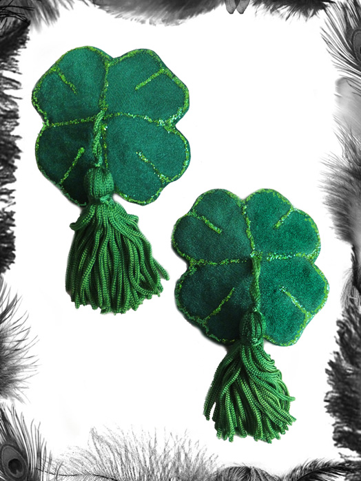 st patricks shamrock burlesque tassels, burlesque