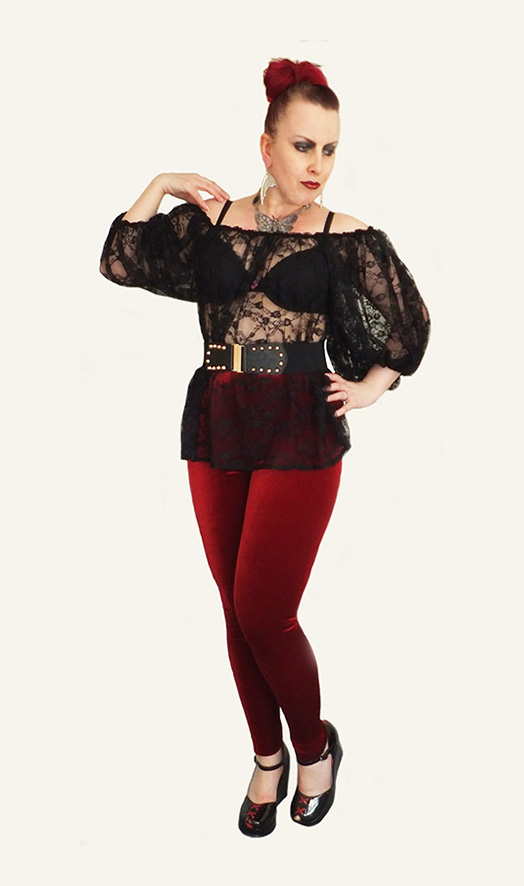 gothic oversize lace blouse