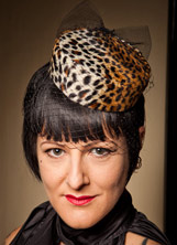 leopard print pill box hat