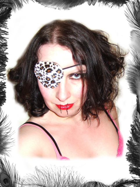 leopard print eye patch glam rock