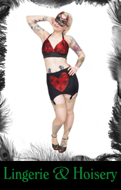 gothic, rockabilly, glam rock hoisery and lingerie