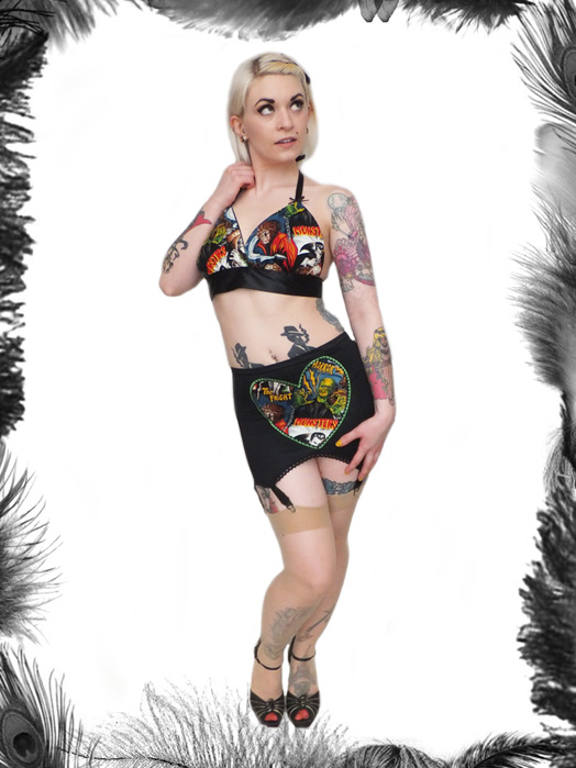 horror monsters girdle, psychobilly, gothic