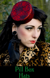 pill box hats, retro, rockabilly, burlesque