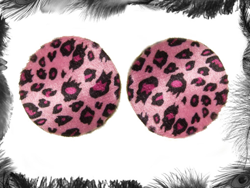 leopard print burlesque pasties, burlesque wear