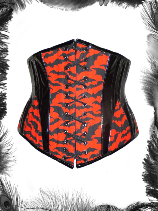 Bats Pvc Underbust Corset Bats Pvc Underbust Corset
