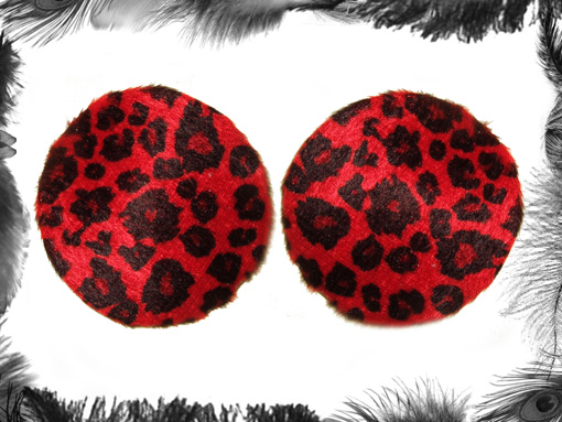 red leopard print burlesque pasties