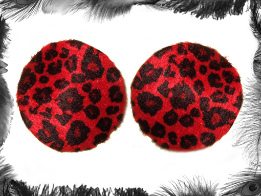 leopard print burlesque pasties, burlesque wear