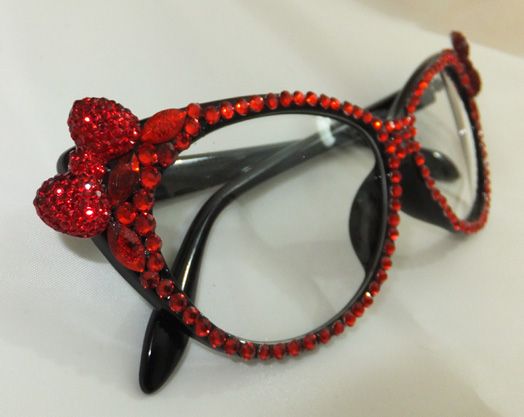 Rhinestone crystals Bow glasses