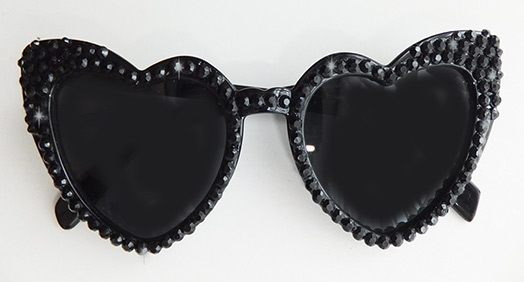 gothic heart rhinestone sun glasses