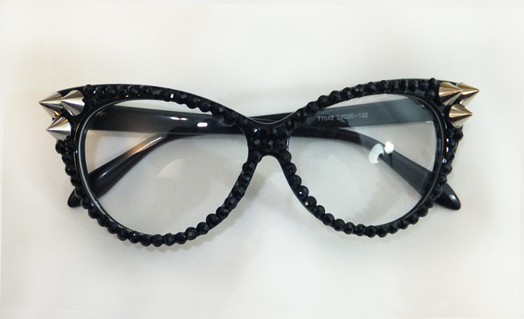 gtohic rhinestones spike studs glasses