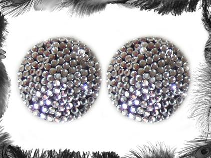 rhinestone nippel pasties burlesque wear