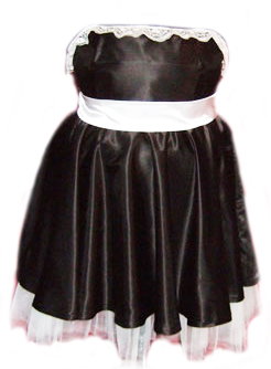 black satin & lace dress