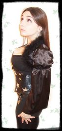 satin feathers shrug bolero gothic burlesque