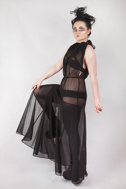 sheer roses elegant gothic dress, gtohic wedding